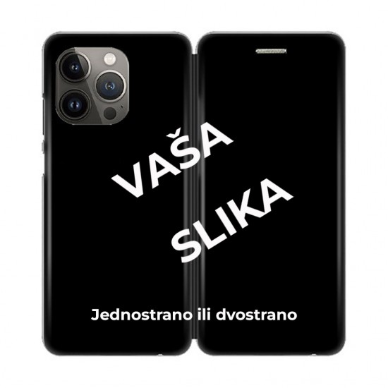 Preklopna maskica sa vašim dizajnom za iPhone - Crna