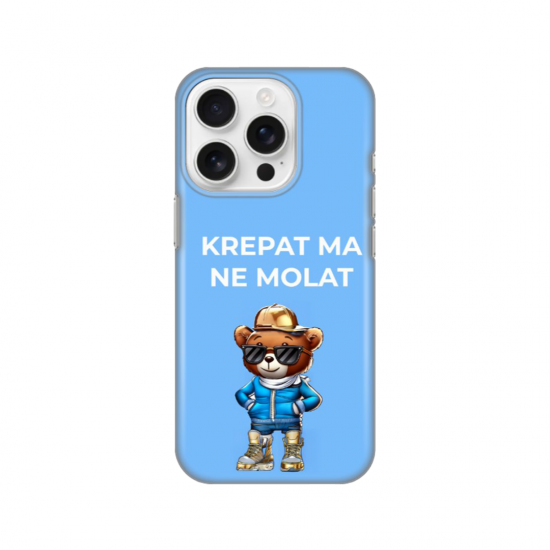 Silikonska maskica za iPhone - Teddy krepat ma ne molat Silikonska maskica za iPhone - Teddy krepat ma ne molat