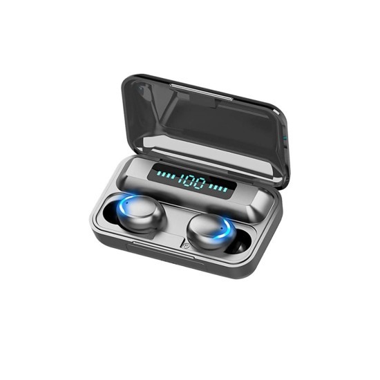 Bežične slušalice s kućištem za punjenje - crne Bežične slušalice s kućištem za punjenje - crne